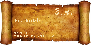 Bot Anikó névjegykártya