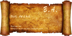 Bot Anikó névjegykártya