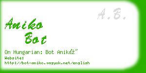 aniko bot business card